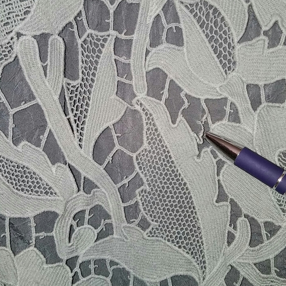 Johnny Was Grey Lace/Embroidery Dress, XS - Picture 5 of 12